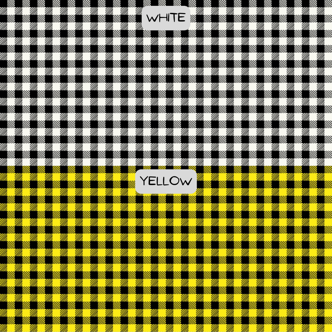 2 different Gingham colour options