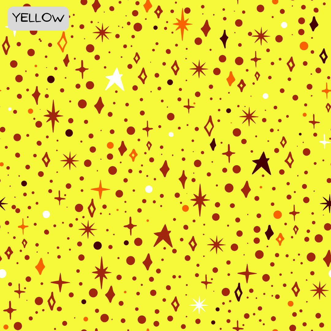 Yellow sketchy stars colour option