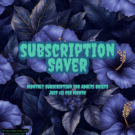 Floral design with text overlay on a blue and purple color scheme