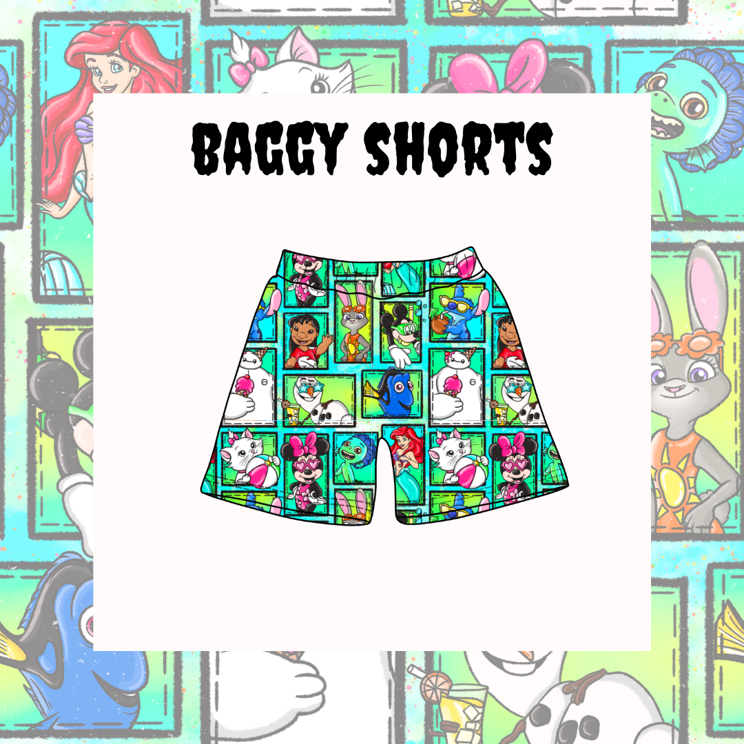 A mock-up of baggy shorts