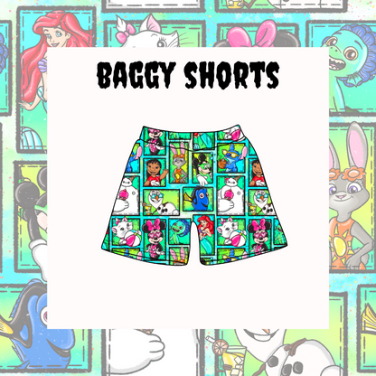 A mock-up of baggy shorts