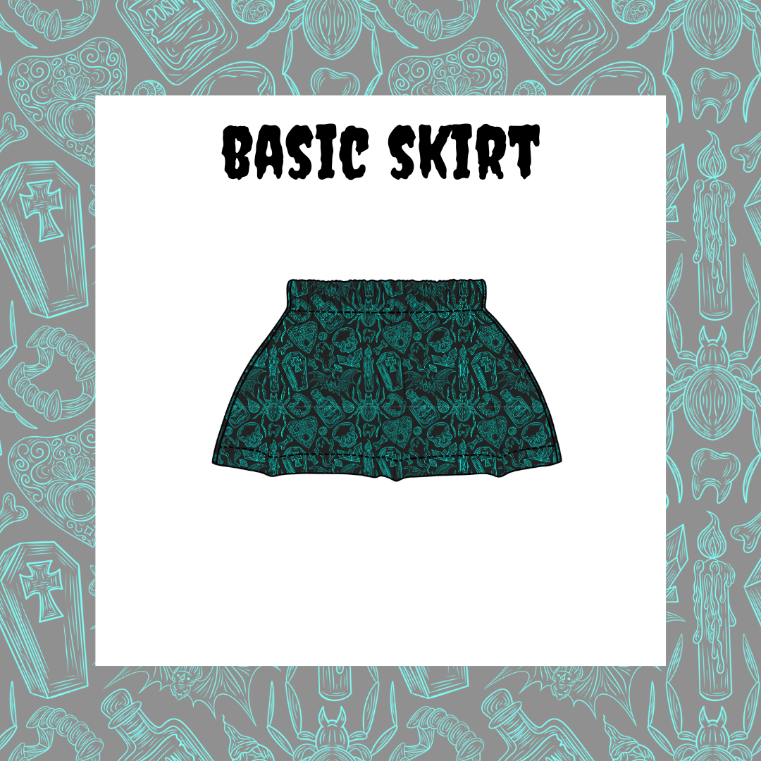 A mock-up of the basic skirt
