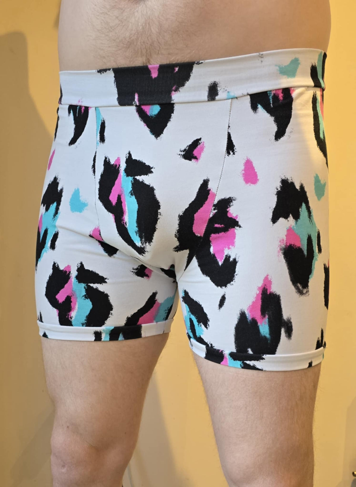 An Alt Originals customer wearing handmade alternative boxers