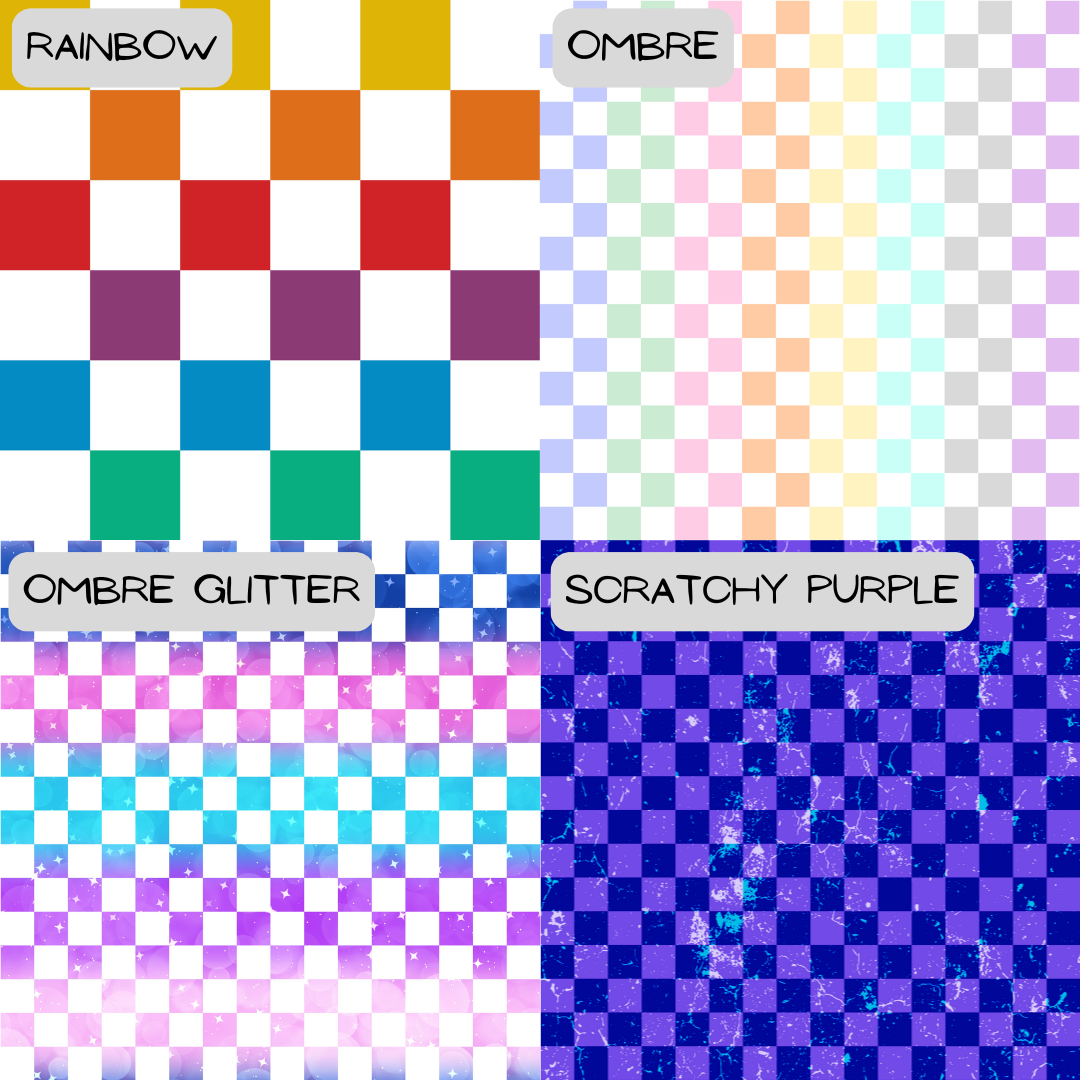 4 different check colour options