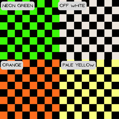 4 different bold plaid colour options