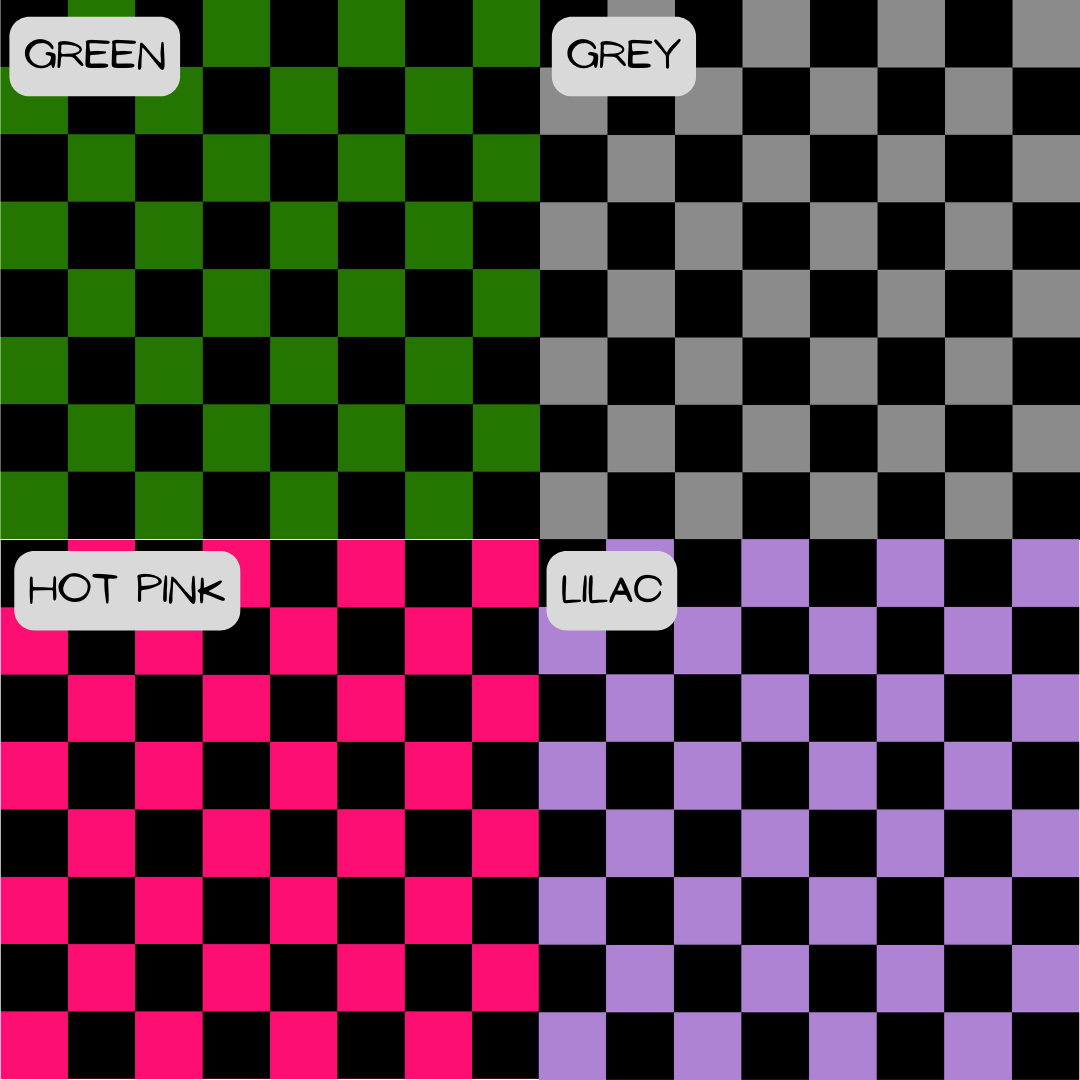 4 different check colour options