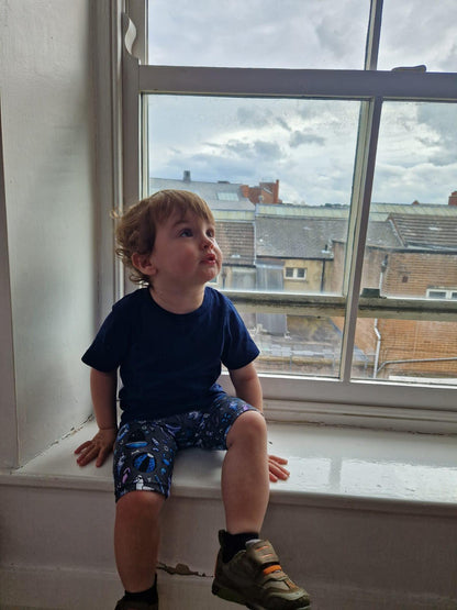 An Alt Originals customer wearing a handmade alternative cycle shorts