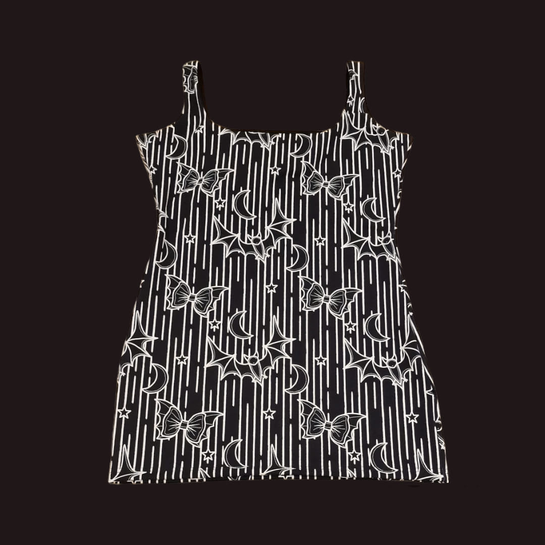 A handmade alternative fitted dress