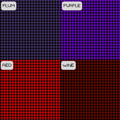 4 different Gingham colour options