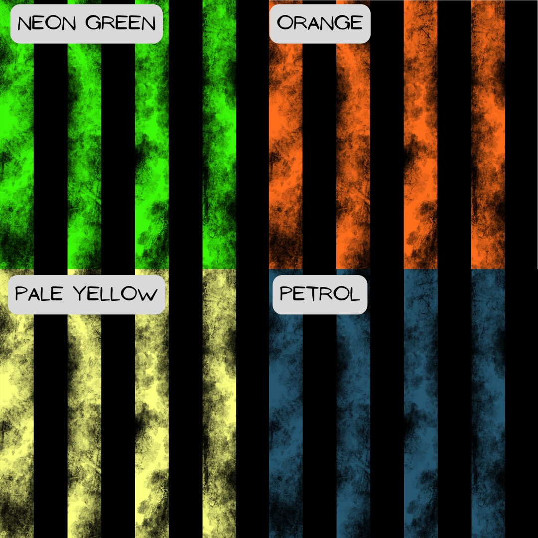4 different grunge stripes colour options