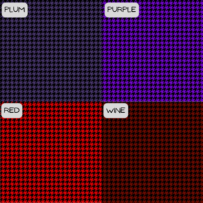 4 different houndstooth colour options