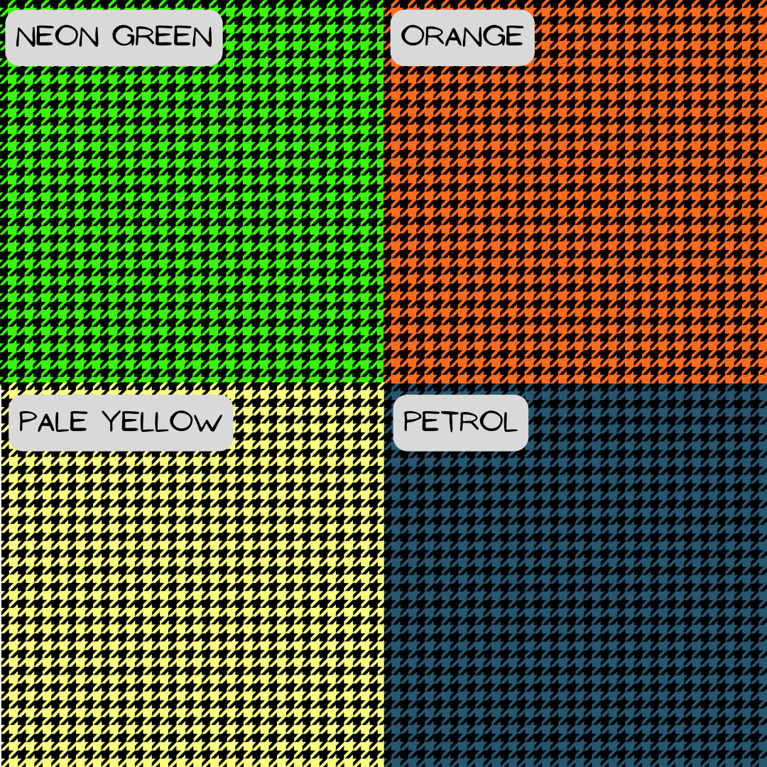 4 different houndstooth colour options