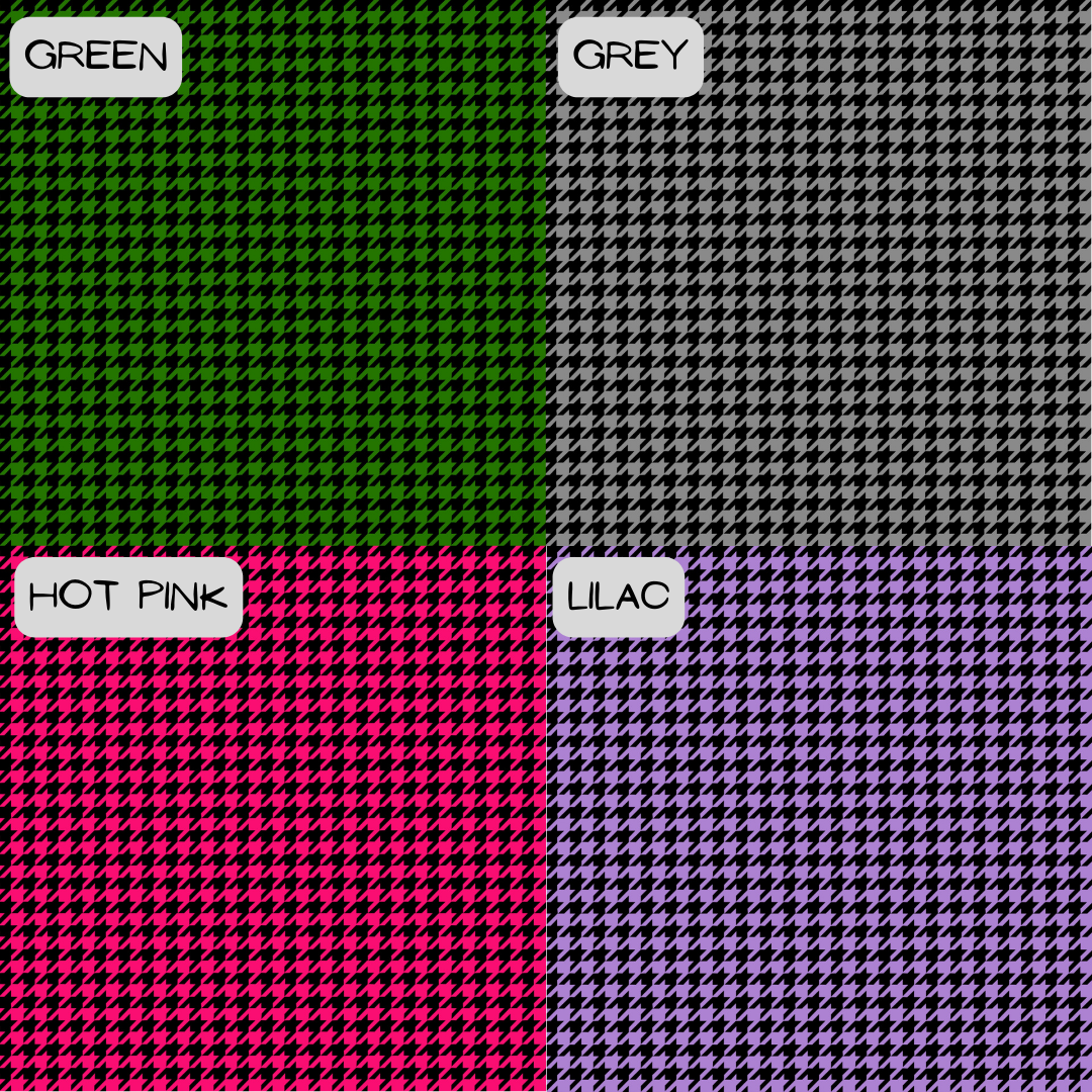 4 different houndstooth colour options
