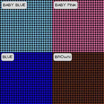 4 different houndstooth colour options