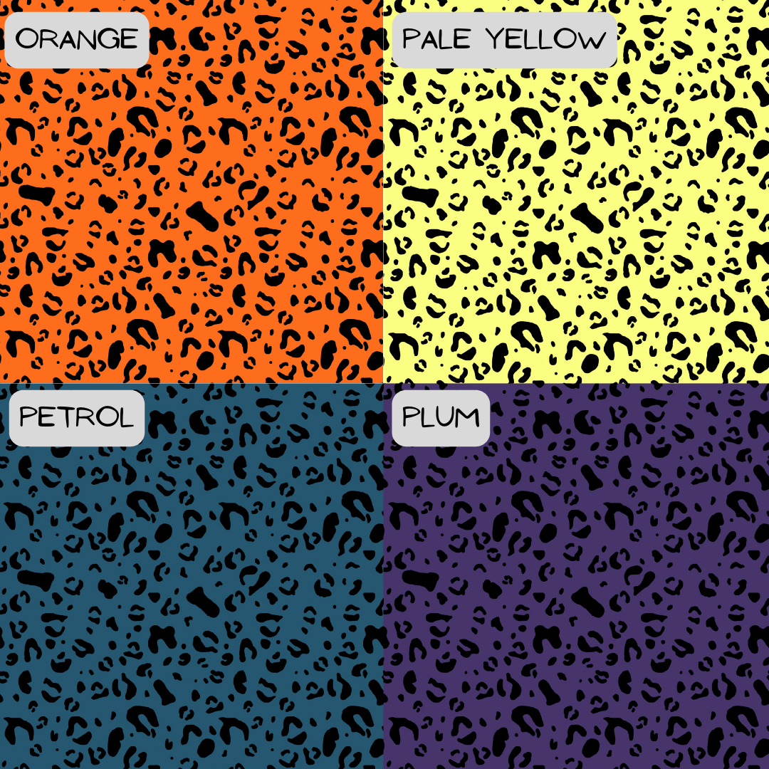 4 different leopard colour options