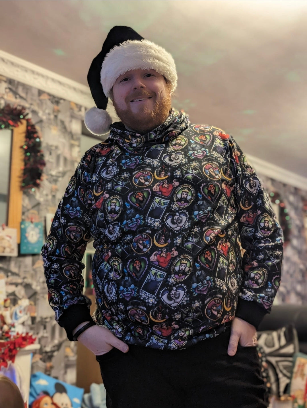 An Alt Originals customer wearing a handmade alternative men's hoody