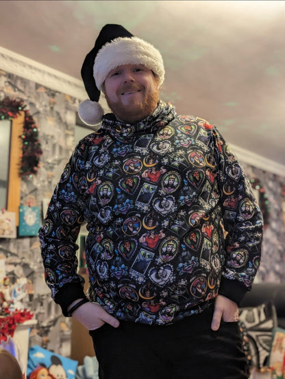 An Alt Originals customer wearing a handmade alternative men's hoody
