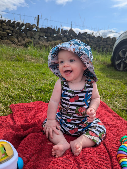 An Alt Originals customer wearing a handmade alternative short romper