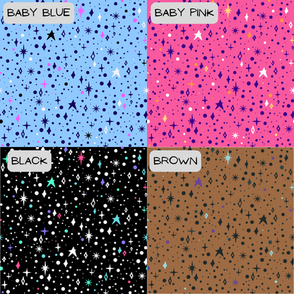 4 sketchy stars colour options