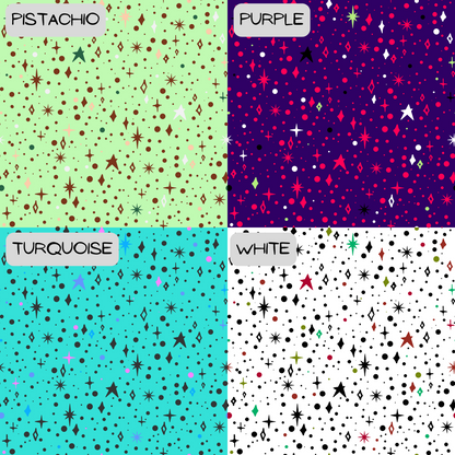 4 sketchy stars colour options