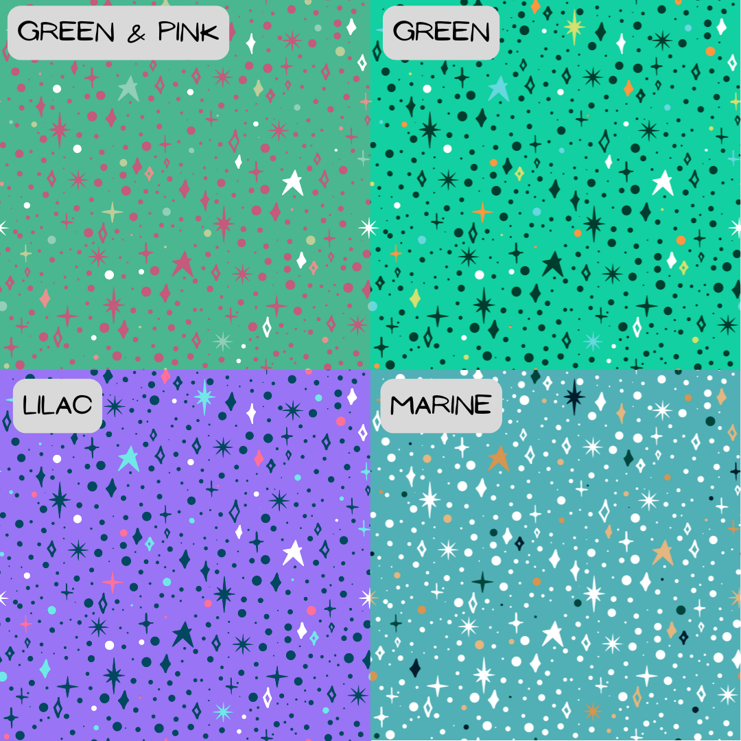 4 sketchy stars colour options