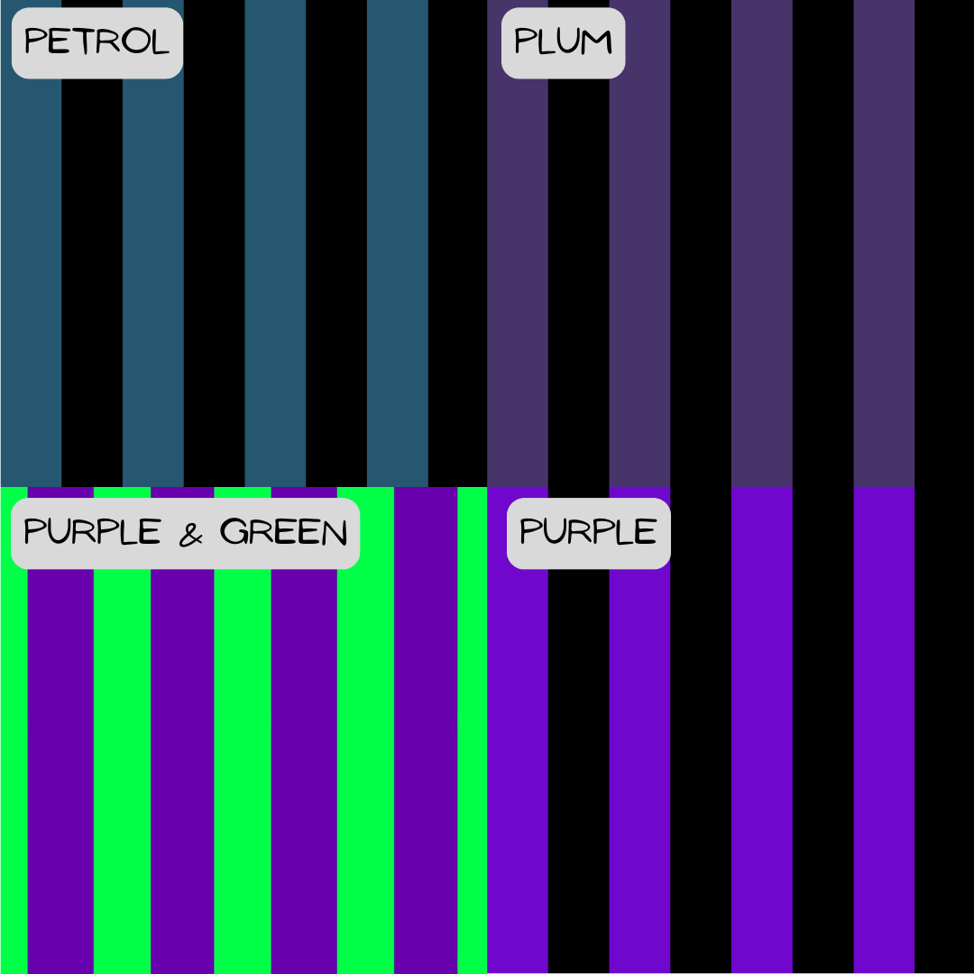 4 different stripes colour options