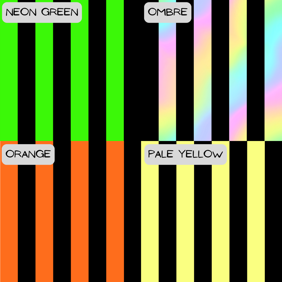 4 different stripes colour options