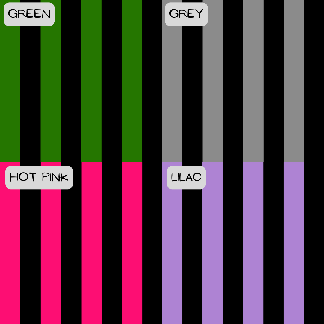 4 different stripes colour options