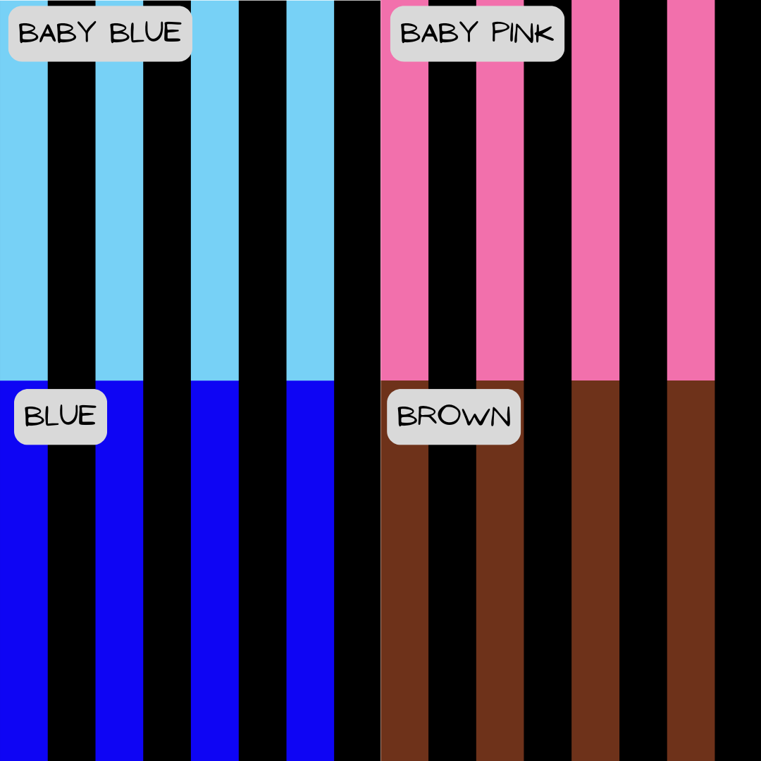 4 different stripes colour options