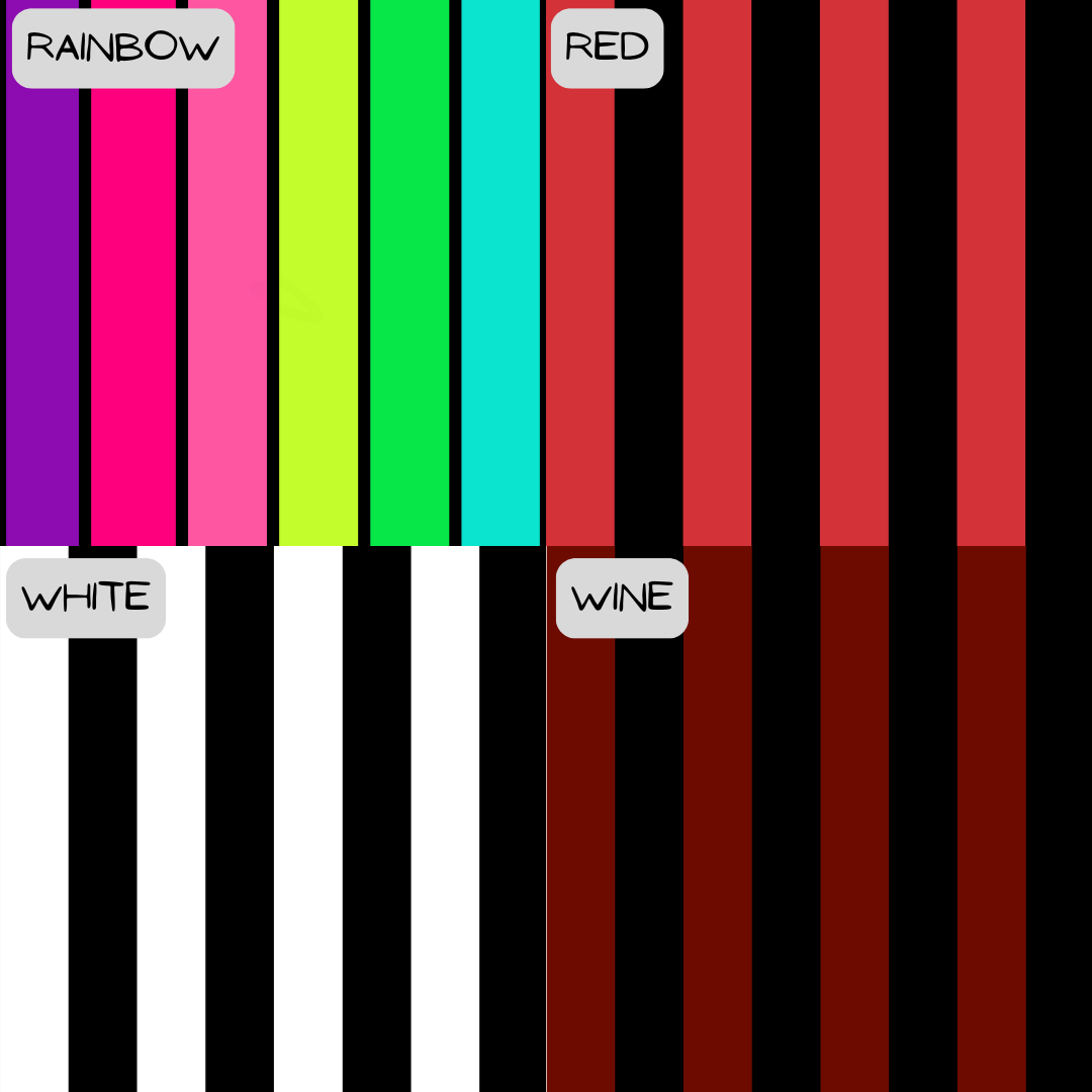 4 different stripes colour options