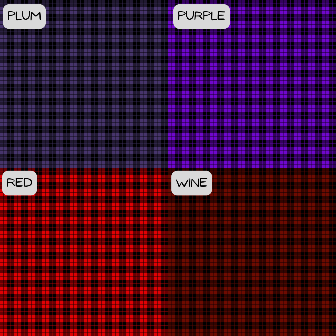 4 different Tartan colour options