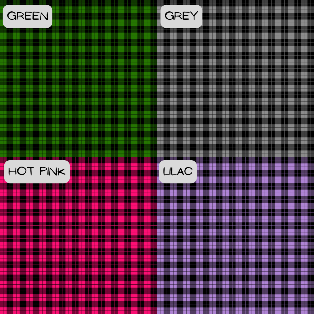 4 different Tartan colour options