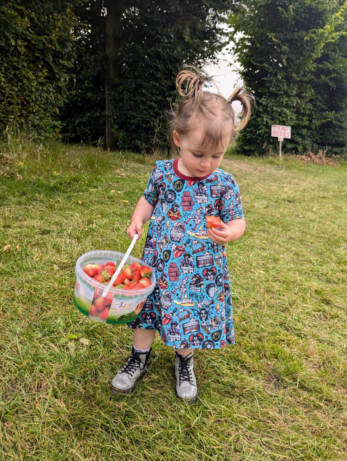 An Alt Originals customer wearing a handmade alternative waterfall dress