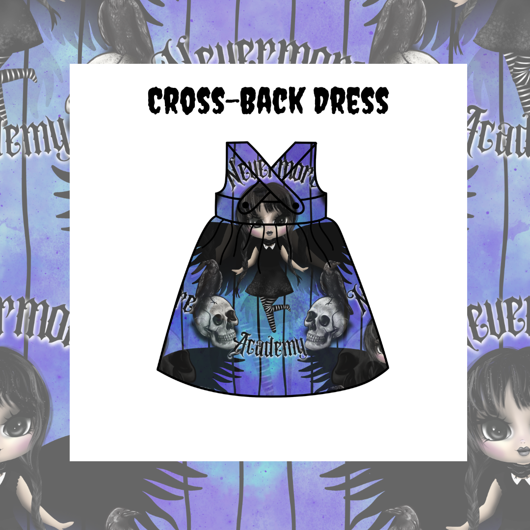 Cross-Back Dress Handmade for Kids | Alternative Kids Clothing