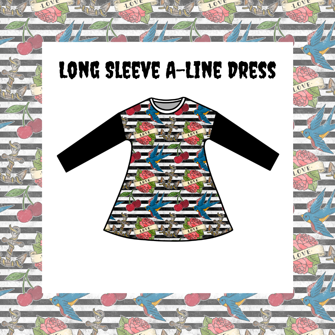 A-Line Dress Handmade for Kids | Alternative Kids Clothing
