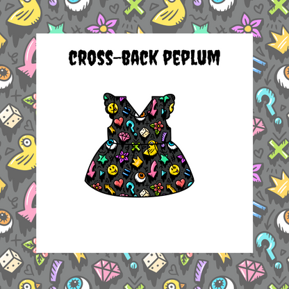 Cross-Back Peplum Handmade for Kids | Alternative Kids Clothing